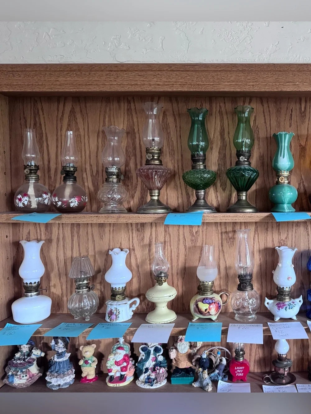 Vintage-Style Mini Glass Oil Lamps